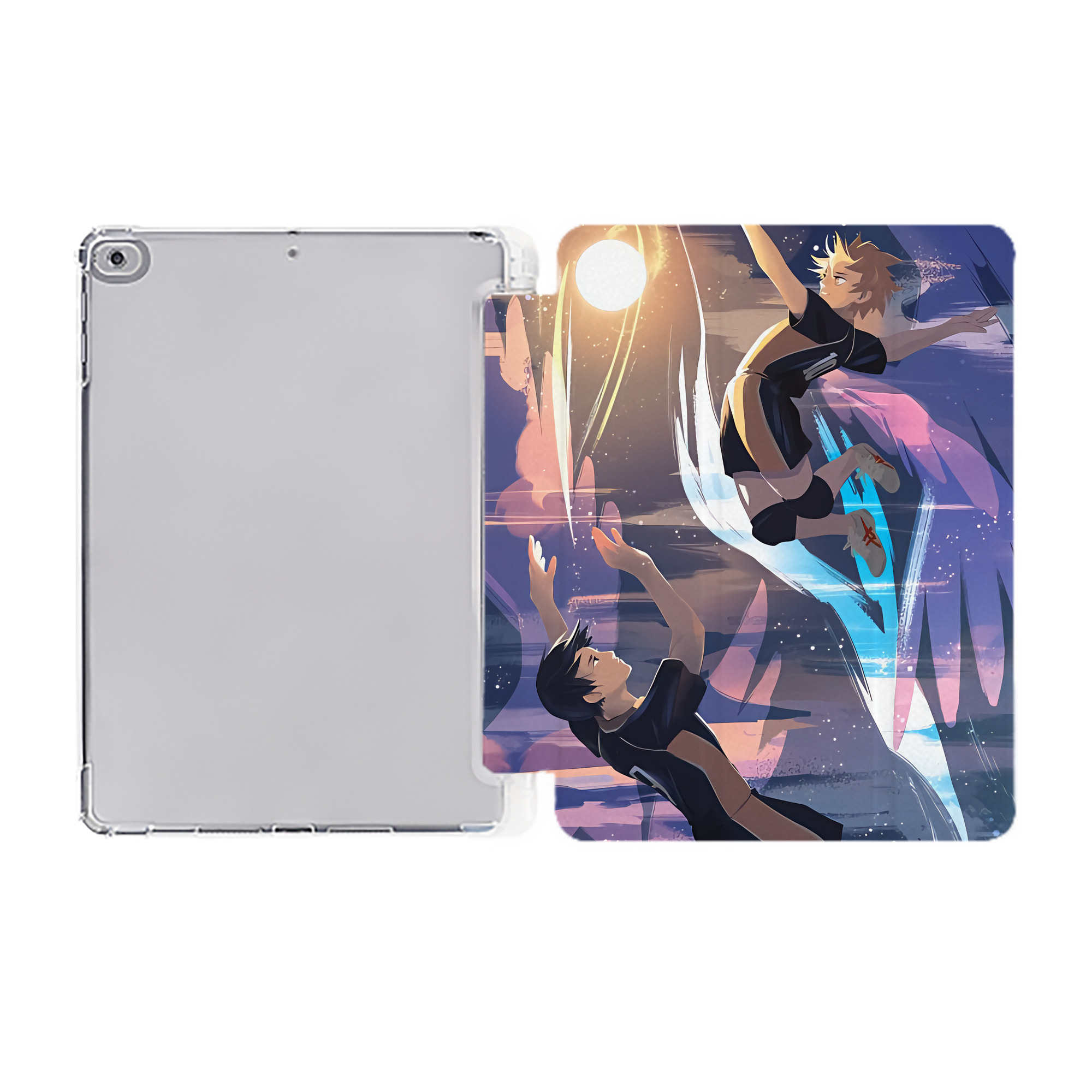 （画像用） ハイキュー!! Haikyu!! IPad ケース ペン収納付き 三つ折りスタンド PUレザー×シリコン 対応機種9.5/10.5/10.9インチ
